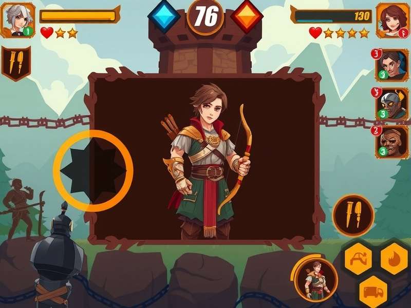 Heroic Archero Battle gameplay screenshot showing archer character